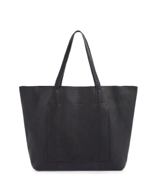 Osprey Black Grained-Leather Tote Bag