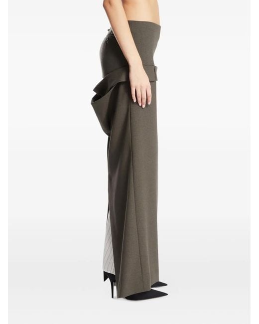 Jean Paul Gaultier Green Pocket-Detail Long Skirt