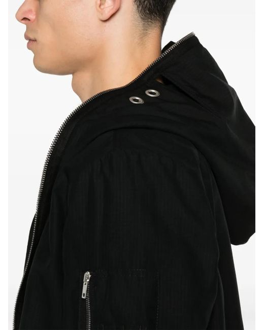 Rick Owens Black Gimp Flight Jacket for men