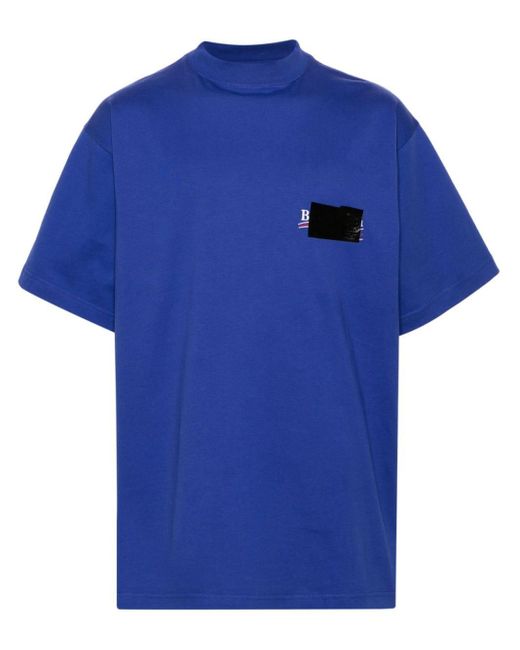 Balenciaga Gaffer T-Shirt im Oversized-Look in Blue für Herren