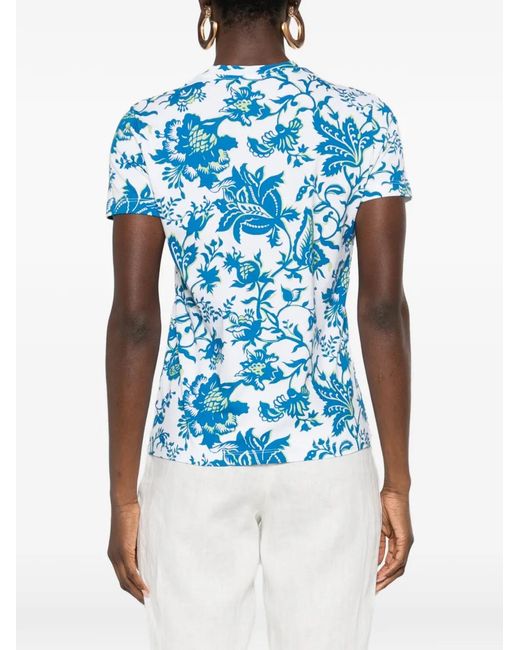 Etro Blue Floral T-Shirt