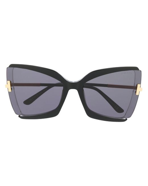 Tom Ford Black 'Gia' Cat-Eye-Sonnenbrille