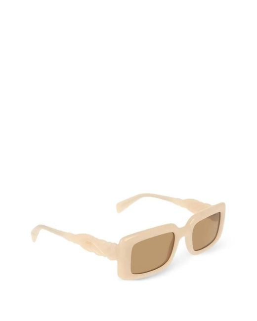 Liu Jo Natural Rectangle-Frame Twisted-Arm Sunglasses