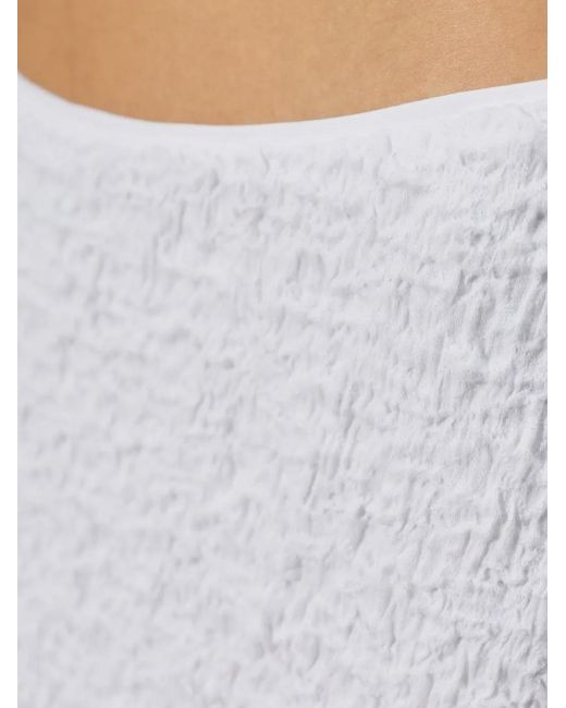 Samsøe & Samsøe White Jupe Mi-Longue Sadaidy À Design Texturé