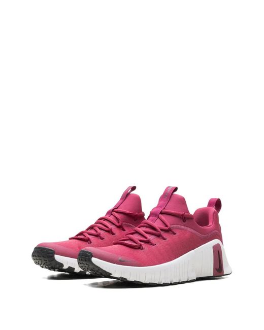 Nike Pink Free Metcon 6 Pull Tab Lace-Up Sneakers