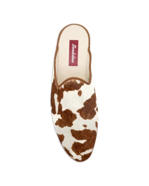Gondolina Brown Rodeo Cow-Print Mules