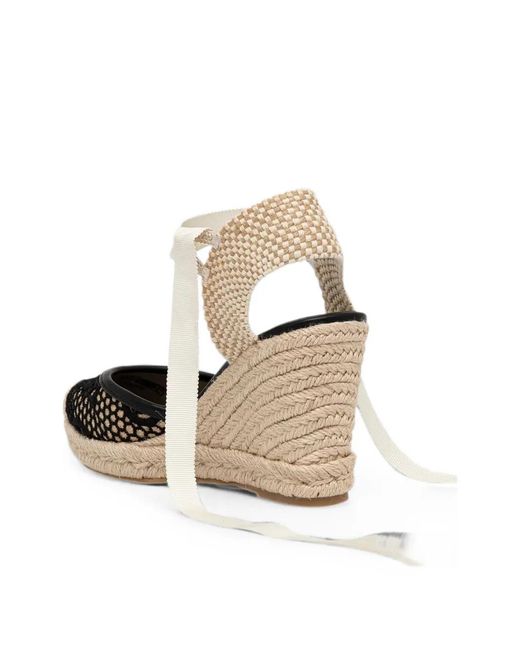 Guess Metallic Cheyin Lace-Panelled Wedge Espadrilles