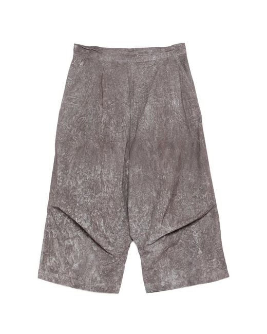 Rundholz Gray Darted Pleated Trousers