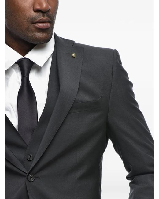 Corneliani Black Single-Breasted Suit for men