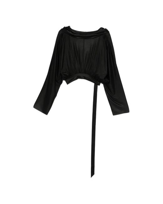 Rick Owens Black Long-Sleeve Hoodie