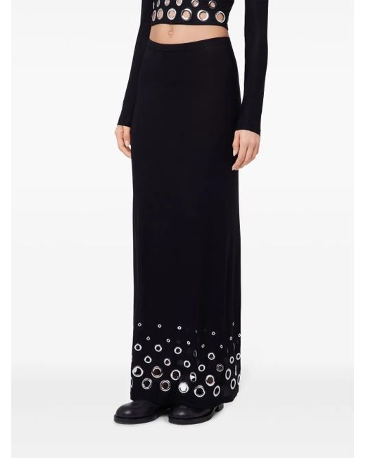 Rabanne Black Jersey Maxi Skirt