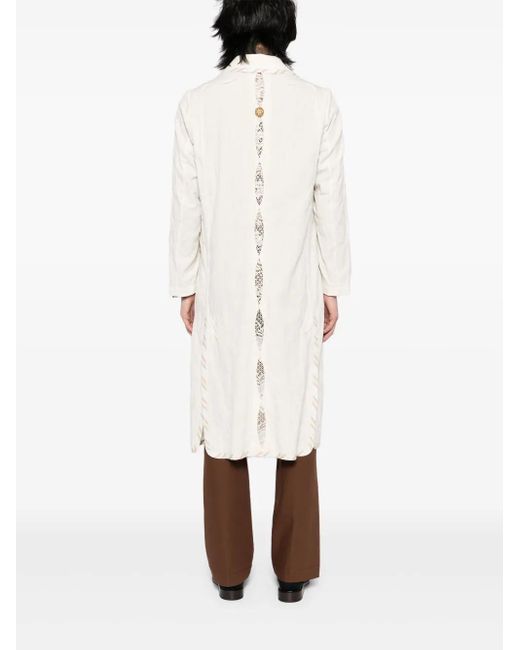 Commun's Natural Double-Breasted Coat for men