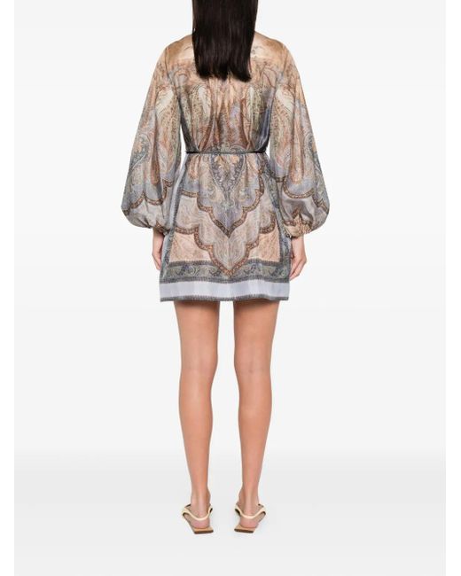 Zimmermann Gray Wanderlust Silk Tunic