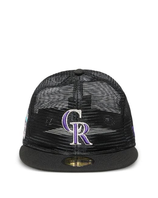 KTZ Black Schmale Colorado Rockies 59Fifty Baseballkappe Aus Mesh