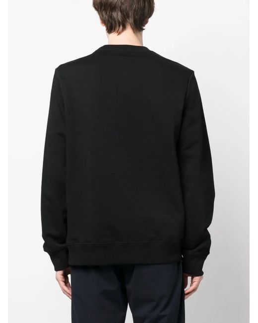 Paul Smith Black Zebra Logo Cotton Sweatshirt for men