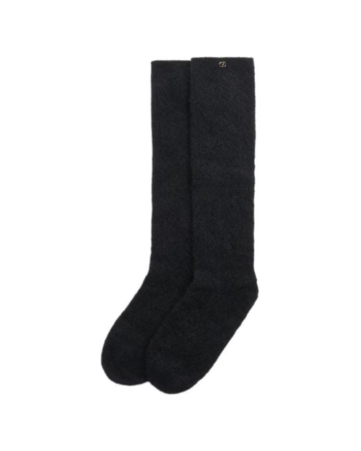 Valentino Garavani Black Mohair Socks