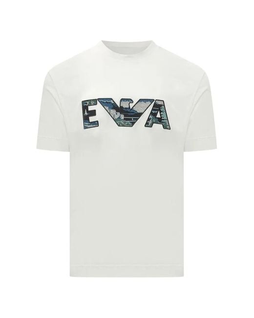 Emporio Armani White Crew Neck T-Shirt for men