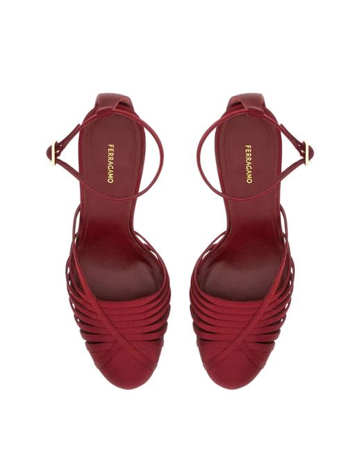 Ferragamo Pink Strappy Heeled Pumps