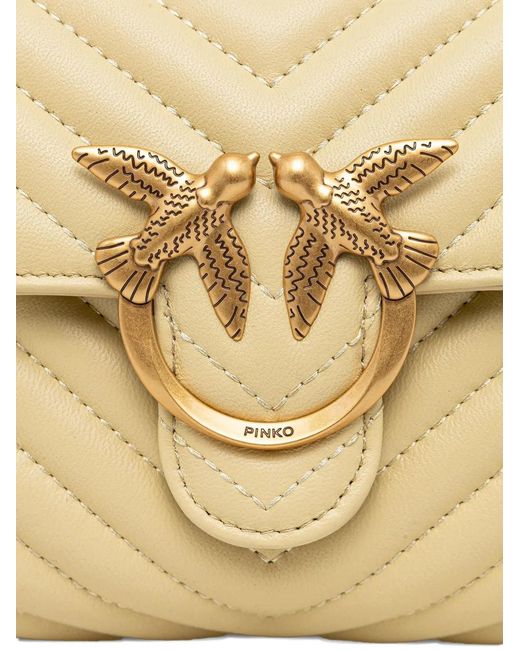 Pinko Metallic Love Lady Puff Tote Bag
