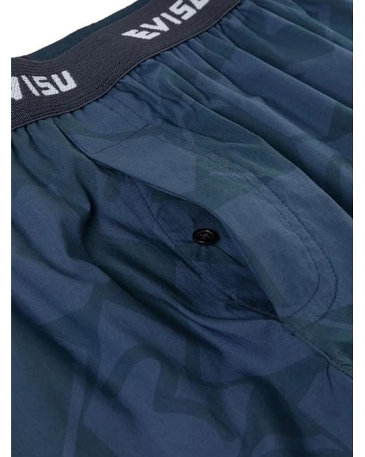 Evisu Blue Seagull Monogram-Print Boxer Shorts for men