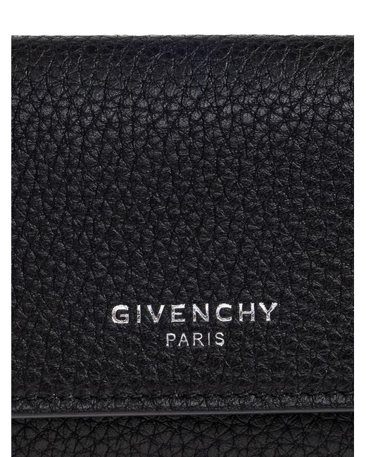 Givenchy Black Logo Leather Keyring for men