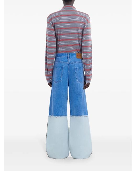 メンズ Marni ロールアップヘム ジーンズ Blue