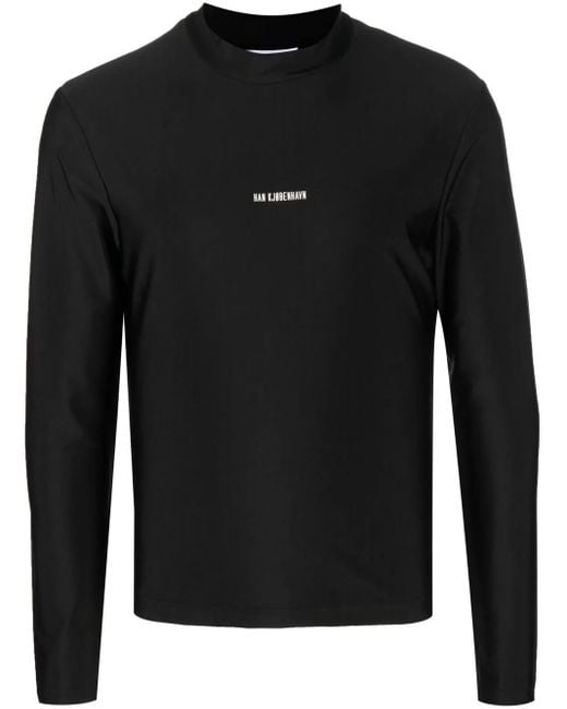 Han Kjobenhavn Black Logo-Print T-Shirt for men