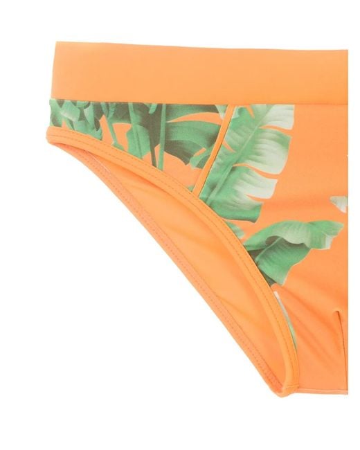 Amir Slama Yellow Slip De Bain Imprimé for men