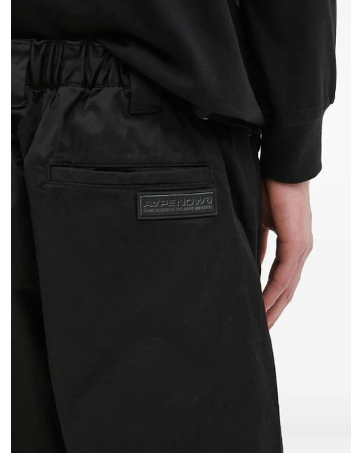 Pantalones con cinturilla elástica Aape By A Bathing Ape de hombre de color Black