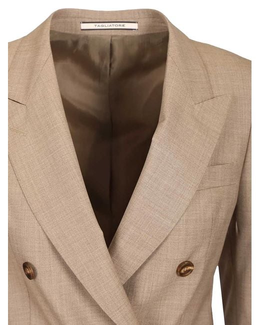 Tagliatore Natural Double-Breasted Paris Wool Suit