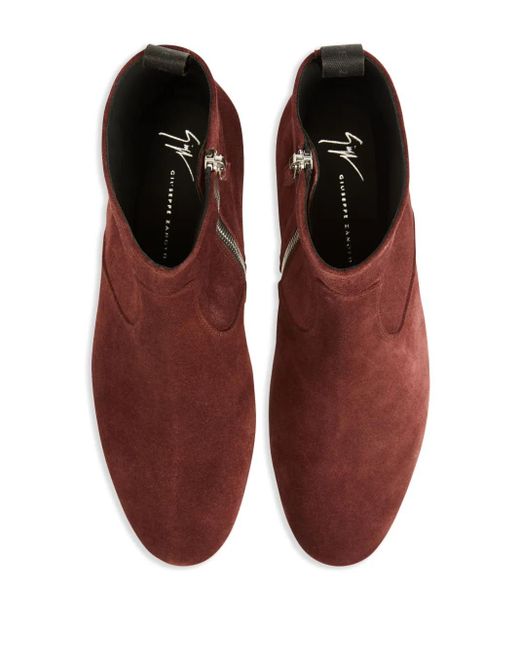 Giuseppe Zanotti Metallic Ron Suede Ankle Boots