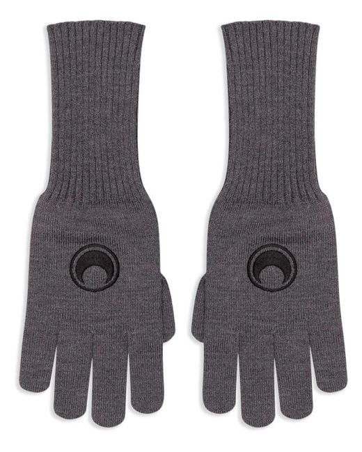 MARINE SERRE Gray Lunghi Gloves for men