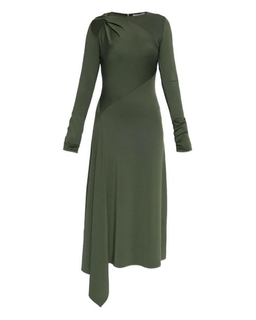 Abito Midi Asimmetrico di Victoria Beckham in Green