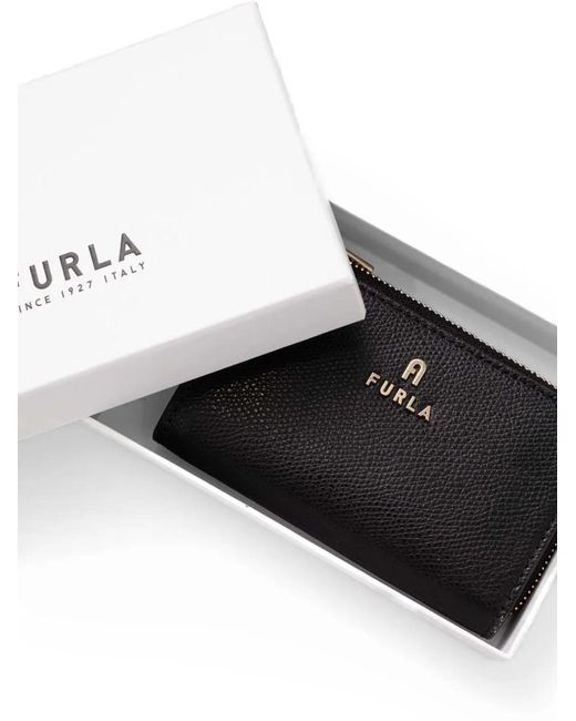 Furla Black Camelia Coin Purse