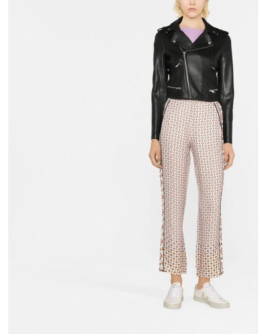 Maje Black Leather Biker Jacket