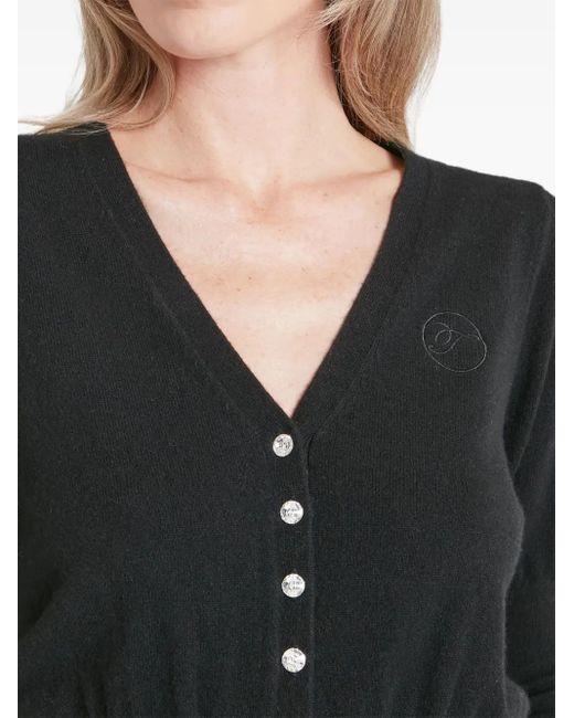 Temperley London Black Puff-Sleeve Cardigan