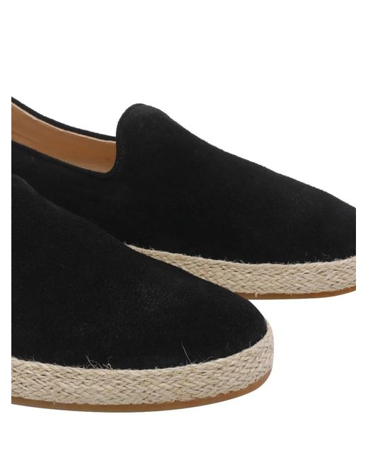 Stuart Weitzman Black Diaz Round Toe Espadrilles for men