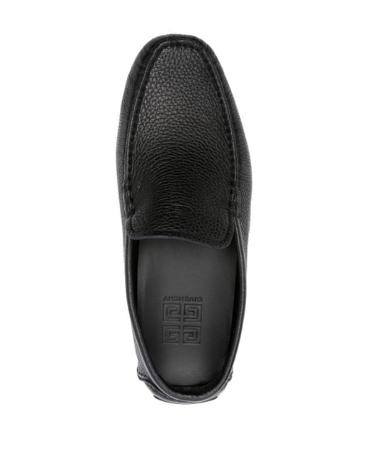 Givenchy Black Mr G Driver Leather Loafers for men