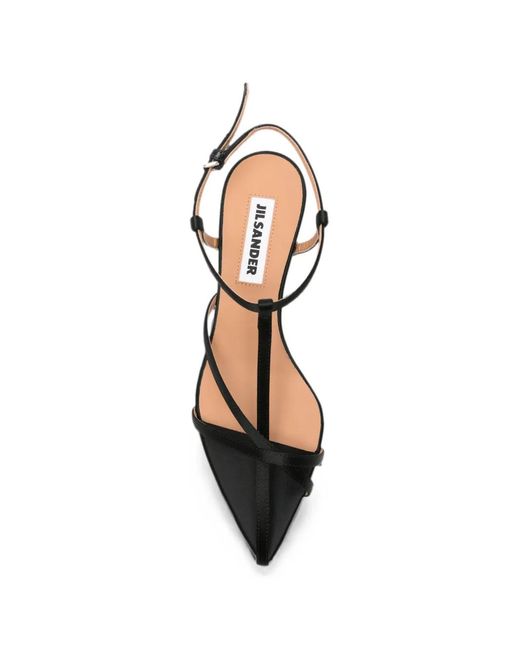 Jil Sander White Strappy Pointed-Toe Sandals