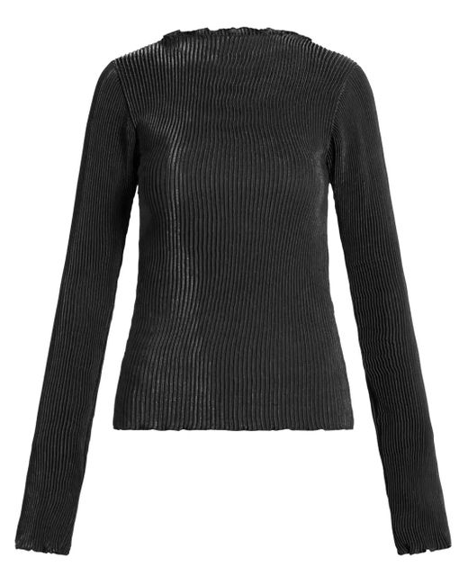 L'idée リブ トップ Black