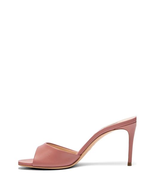 Casadei Pink Julia Leather Sandals