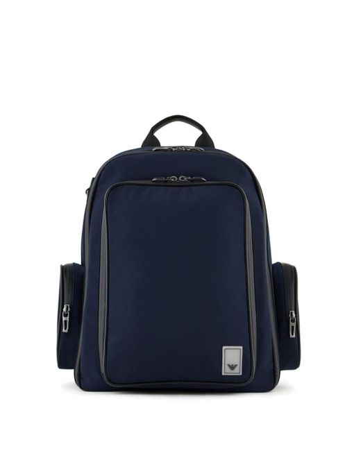 Emporio Armani Blue Travel Essentials Backpack for men