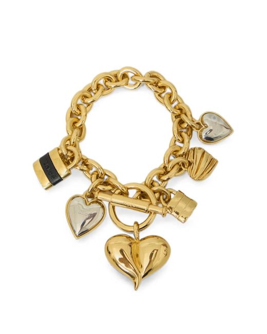 Chloé Metallic Paddington Heart-Charm Bracelet
