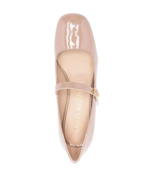 Stuart Weitzman Pink Mj 65Mm Leather Pumps