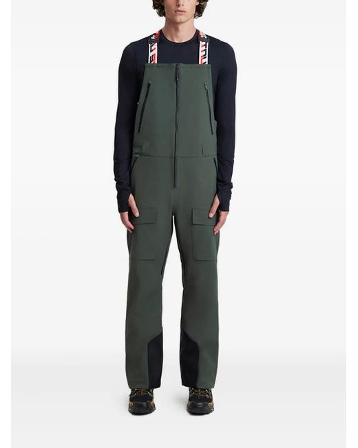 Aztech Mountain Green Hayden 3L Shell Adjustable-Strap Bib Ski Trousers for men