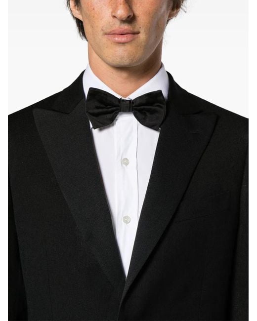 Lardini Black Single-Breasted Wool-Blend Blazer for men
