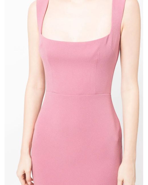 Alex Perry Pink Square-Neck Minidress
