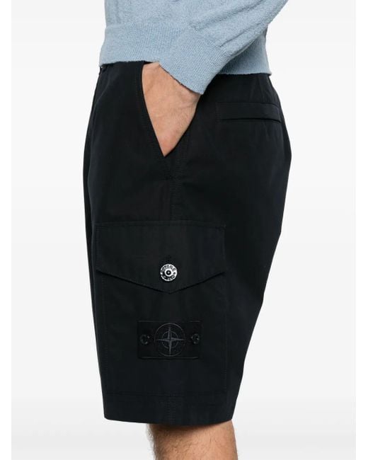 Stone Island Black 'Ghost' Regular Bermuda Shorts for men