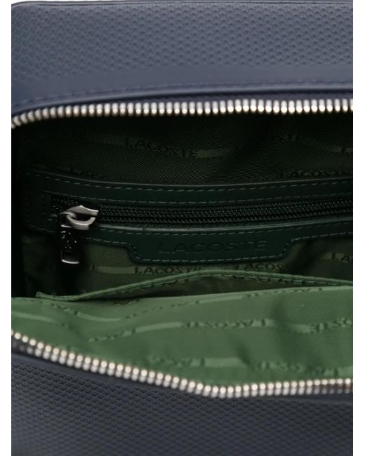 メンズ Lacoste ロゴエンボス ショルダーバッグ Blue