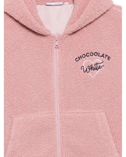 Chocoolate Pink Logo-Embroidered Jacket